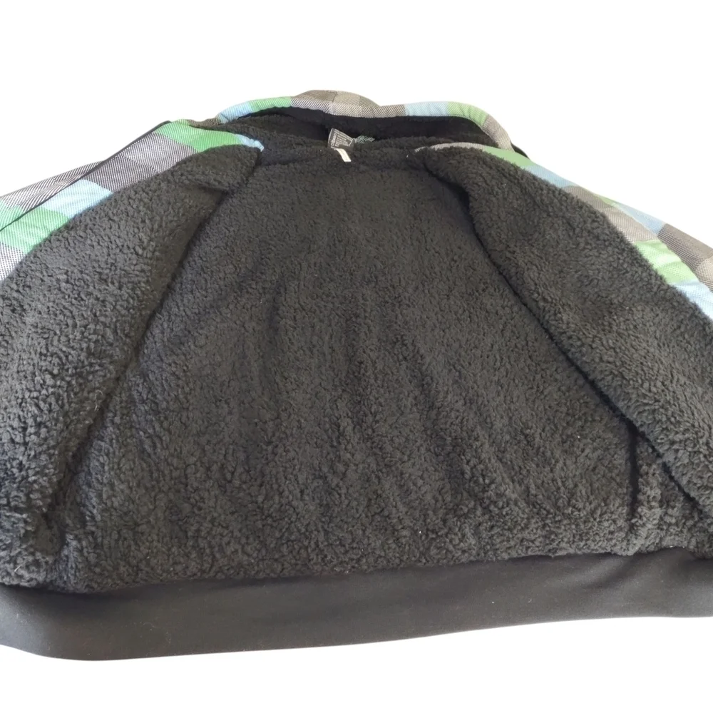 Original Deluxe Mens Hooded Jacket Multicolor Plaid Faux Sherpa Lined Sz 3XL NWT
